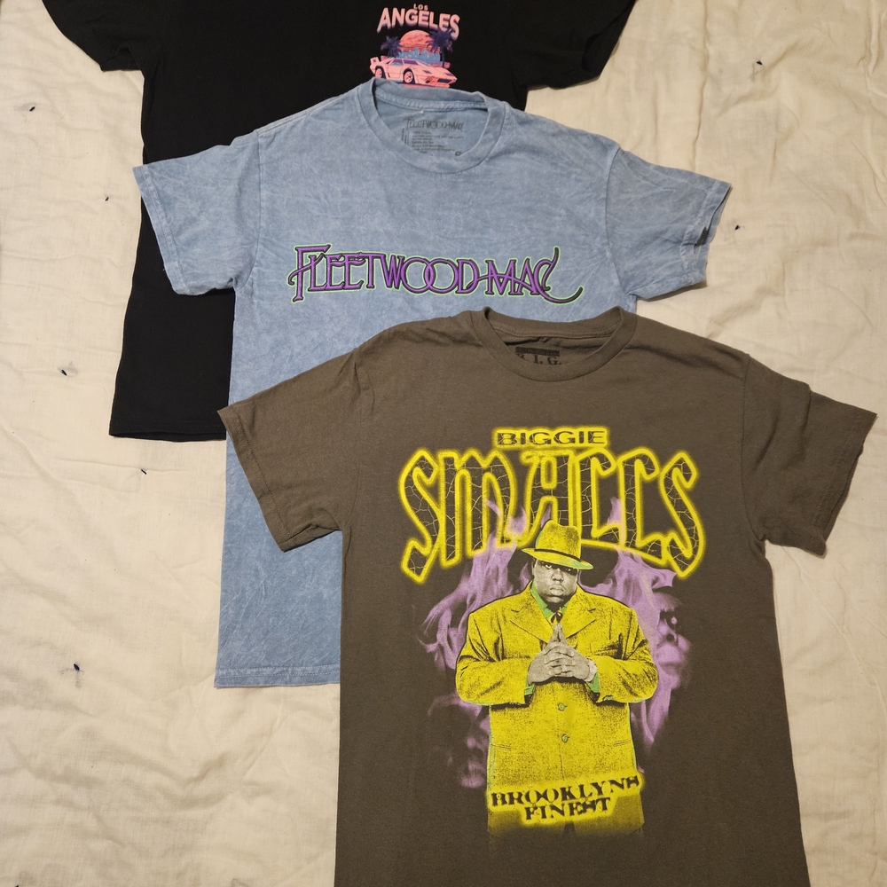 Graphic T-Shirt Bundle - Black, Blue, Brown